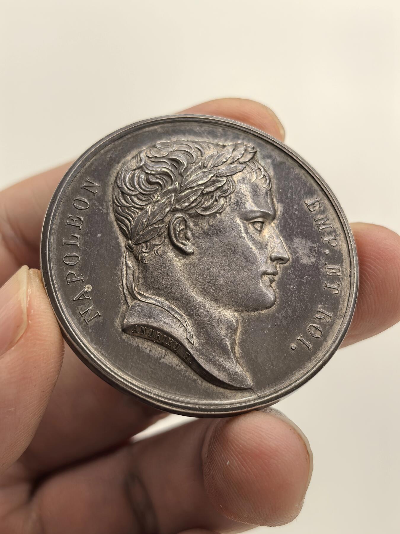 博洋堂“心向春光”2月精品大拍专场暨第160期（全场包邮） 法国1806年拿破仑耶拿之战银章，经典银章。直径：41mm，重量：37.5克