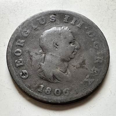 🌹外币初藏🌹🐯2026年第17场 快递将在12号停运 年前需发货的抓紧 ，年后正月十五恢复发货 - 英国1806年乔治三世半便士铜币 b