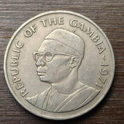 【铜匠收藏】★第147★散币专场 不寄存，30包邮。不满30元，支付5元运费。《接受代拍 代送NGC评级》 19【无寄存】冈比亚 1971年 50布图