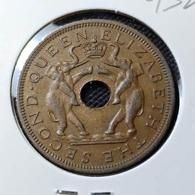 KK钱币收藏小铺  第393期  2月预留时间 周末发货 -  1958罗得西亚1便士铜币