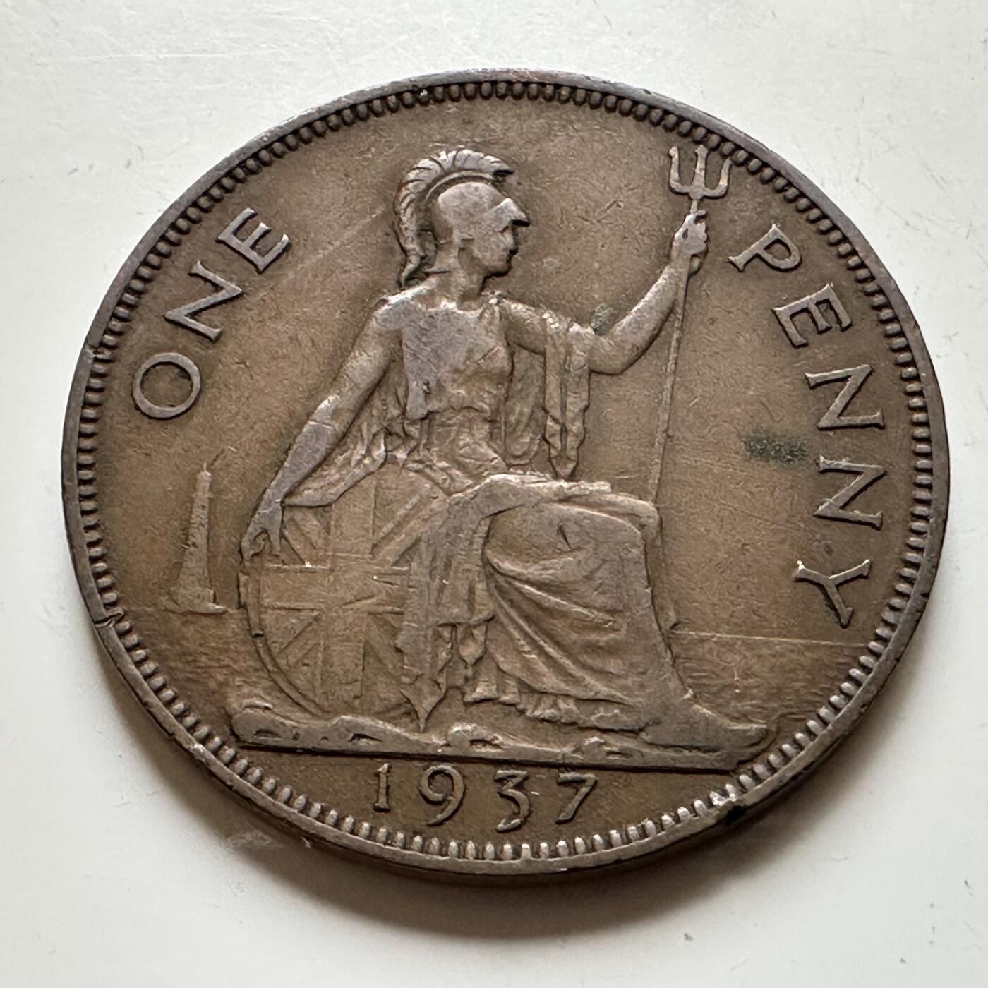 🌹外币初藏🌹🐯2026年第17场 快递将在12号停运 年前需发货的抓紧 ，年后正月十五恢复发货 英国1937年一便士