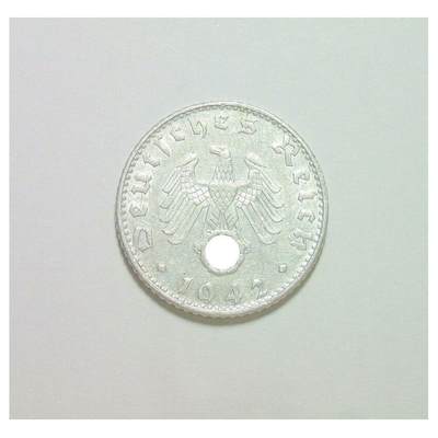 德国第三帝国1942年B版50芬尼 带原光 - 德国第三帝国1942年B版50芬尼 带原光