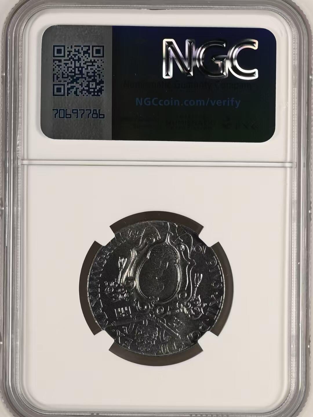 长老汇蛇年精选第九十八场拍卖 梵蒂冈1941年庇护十二世1里拉，该币仅发型两年，少见 NGC MS64