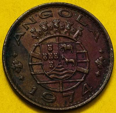 文馨钱币收藏第 293 场，春节前最后一期全部发出，将不予寄存，请悉知 - 1974 年葡属安哥拉 1 埃斯库多铜币