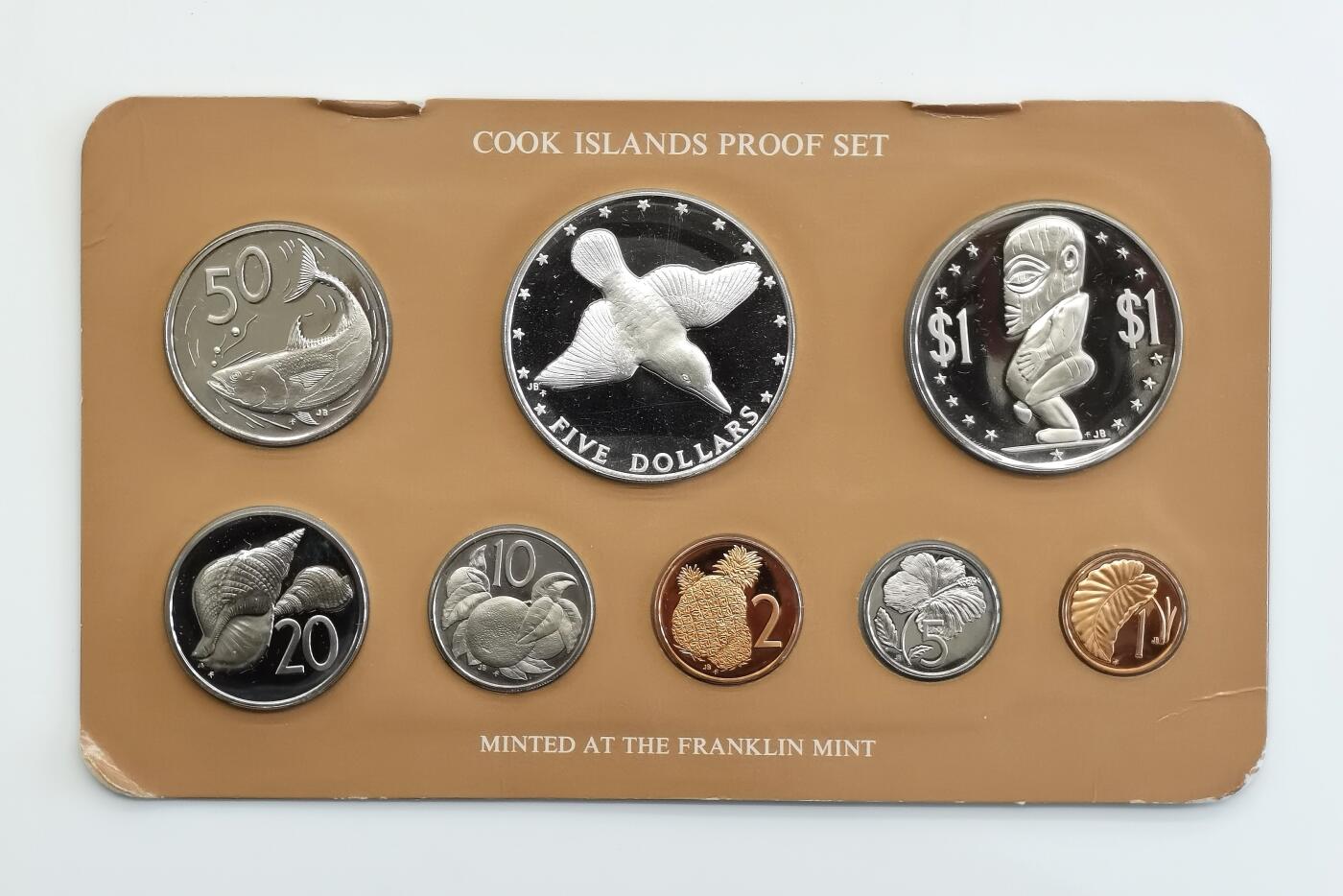 博洋堂“心向春光”2月精品大拍专场暨第160期（全场包邮） 英属库克群岛1976年8枚精制套币，原盒装