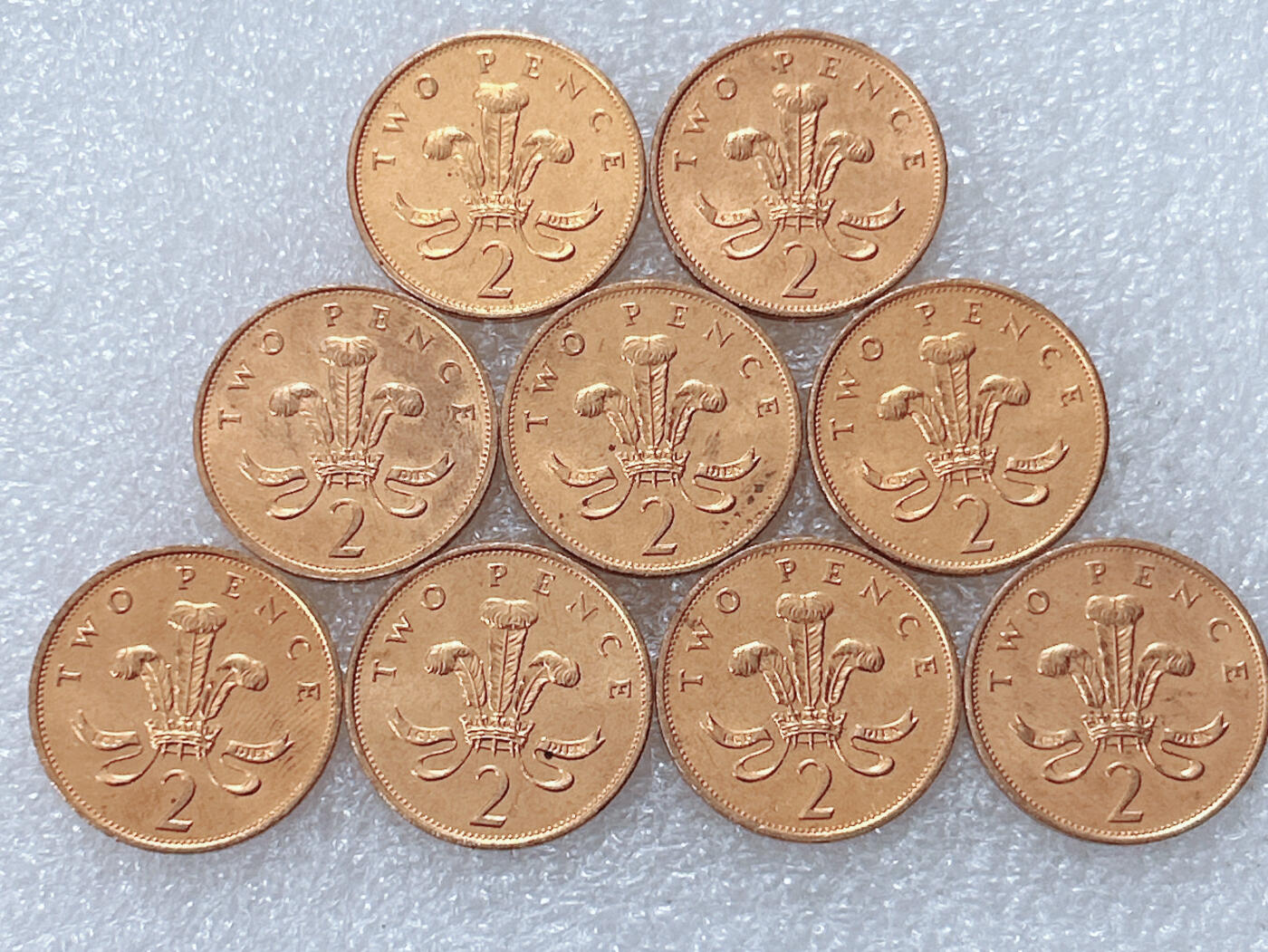 第一海外回流一元起拍收藏 散集专场  第301期 英国1989年2便士硬币 9枚 原光品