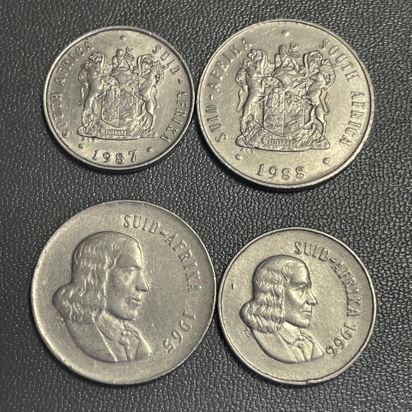 回流0207 南非10、20分两版4枚 60年代范里贝克版、80年代植物版