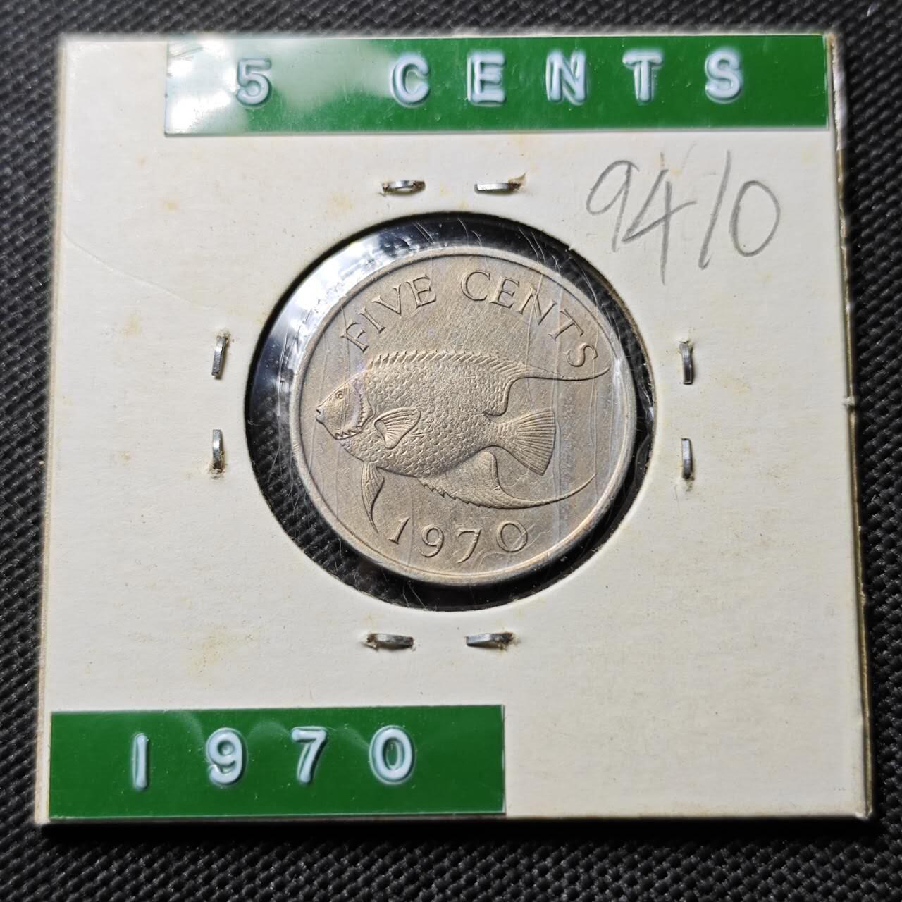 KK钱币收藏小铺  第394期  2月预留时间 周末发货 1970百慕大5分 