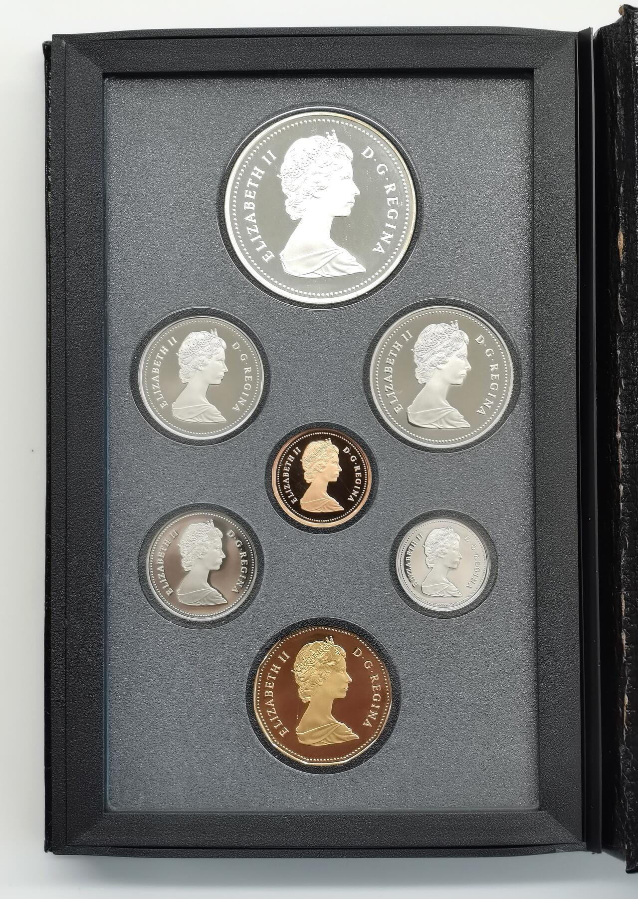 博洋堂“心向春光”2月精品大拍专场暨第160期（全场包邮） 加拿大1988年7枚精制套币，原盒装