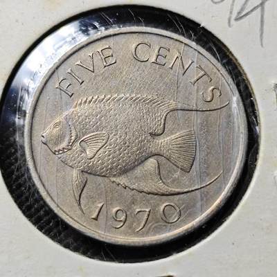 KK钱币收藏小铺  第394期  2月预留时间 周末发货 - 1970百慕大5分 