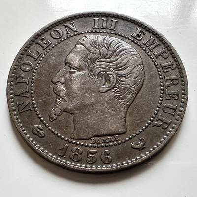 🌹外币初藏🌹🐯2026年第17场 快递将在12号停运 年前需发货的抓紧 ，年后正月十五恢复发货 - 法国1856年五分