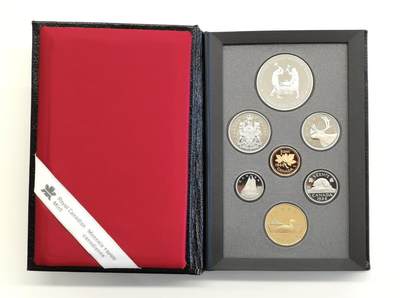 博洋堂“心向春光”2月精品大拍专场暨第160期（全场包邮） - 加拿大1988年7枚精制套币，原盒装