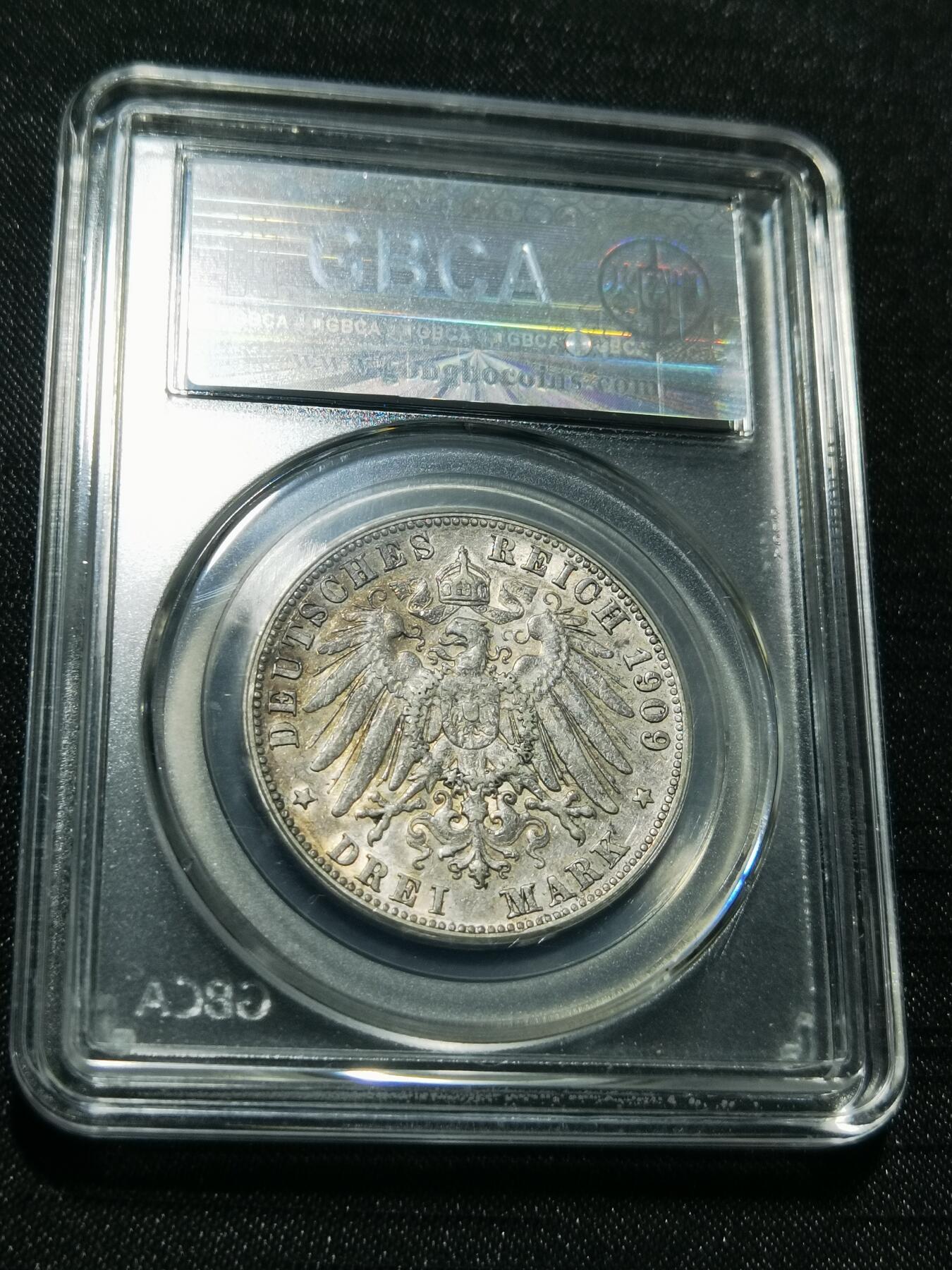 天下钱庄专场欢迎参拍 德国符腾堡3马克银币