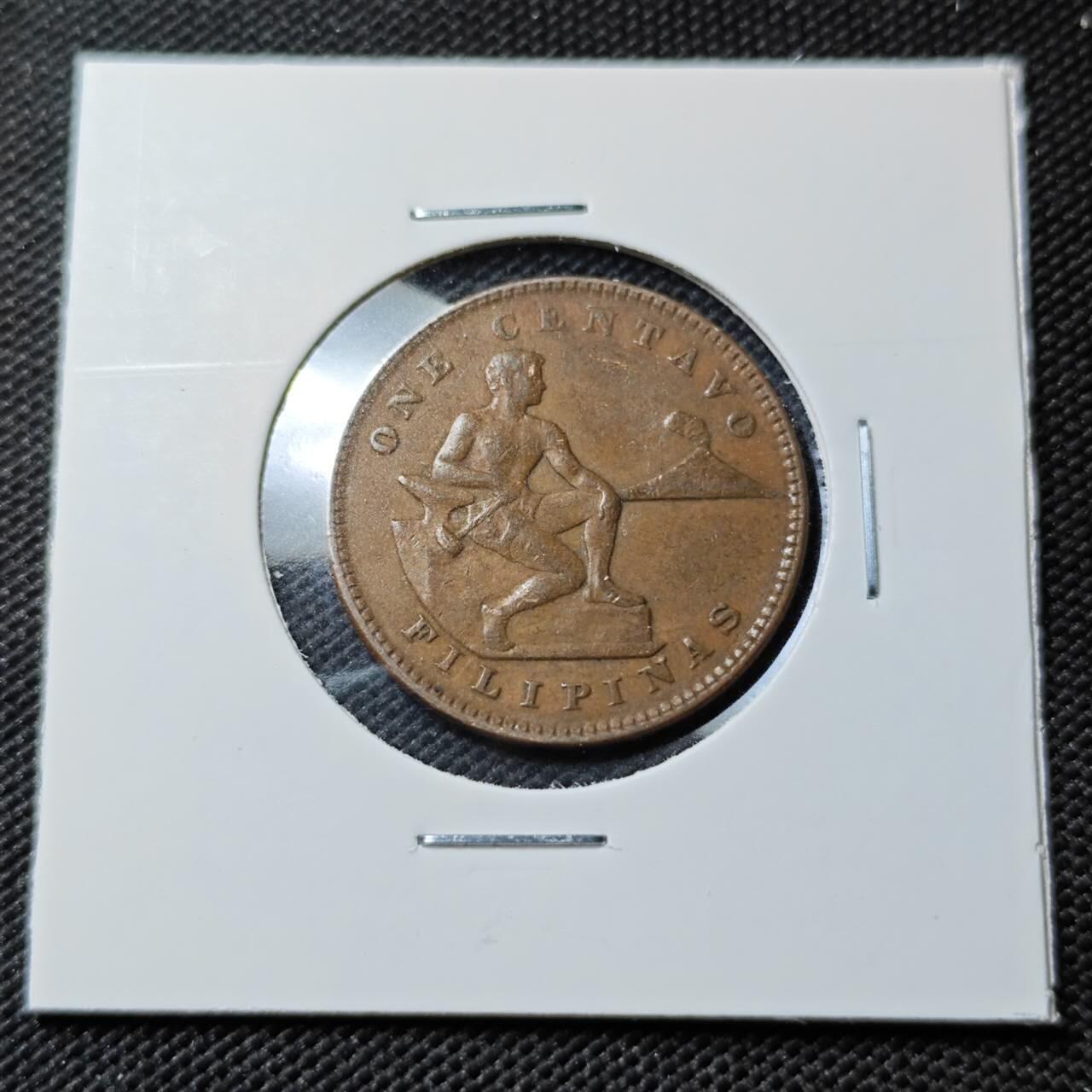 KK钱币收藏小铺  第393期  2月预留时间 周末发货  美属菲律宾1分铜币