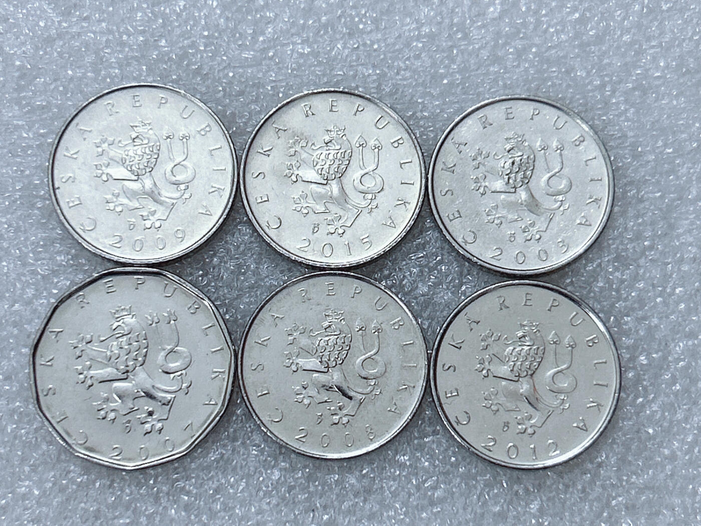 第一海外回流一元起拍收藏 散集专场  第301期 捷克克朗币 6枚