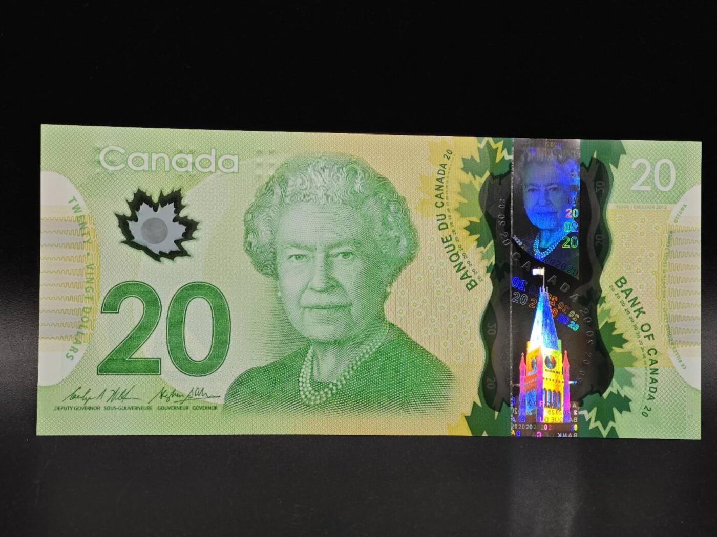 【淘币小摊】实时拍第八百六十五拍   纸币场    年前最后一周之前预留预留8号9号全部发出请更换最新收货地址不方便收货的请勿参拍或者顺丰到付 加拿大20元塑料钞【全新】