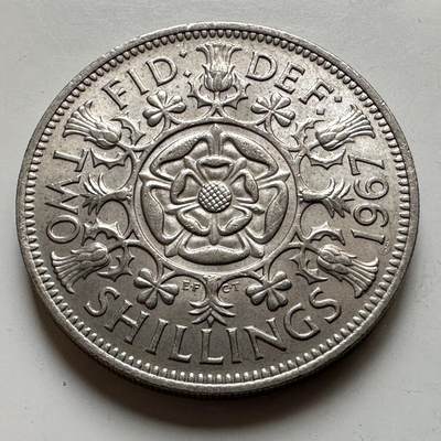 🌹外币初藏🌹🐯2026年第17场 快递将在12号停运 年前需发货的抓紧 ，年后正月十五恢复发货 - 英国1967年2先令