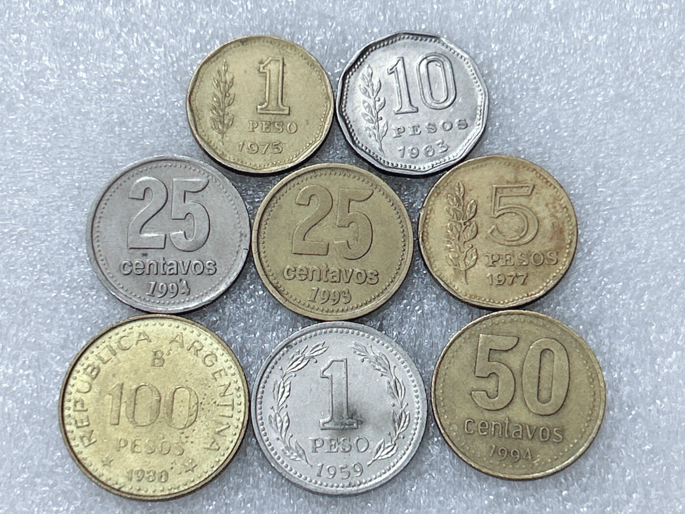 第一海外回流一元起拍收藏 散集专场  第301期 阿根廷硬币 8枚