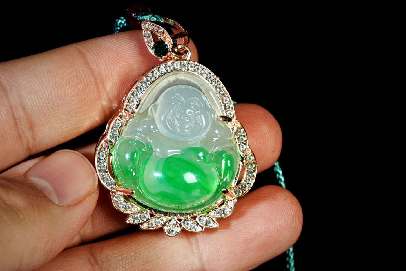 上海都达杂项专场二十一（全场包邮） 绿色佛公挂件90-112