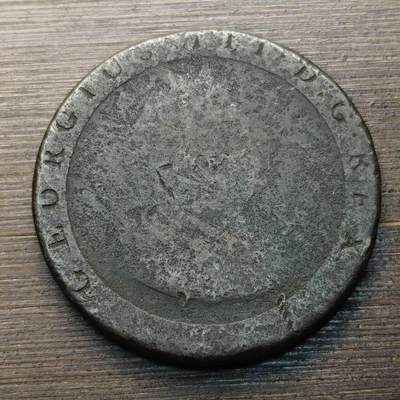 【铜匠收藏】★第147★散币专场 不寄存，30包邮。不满30元，支付5元运费。《接受代拍 代送NGC评级》 93【无寄存】英国 乔三时期 车轮1便士