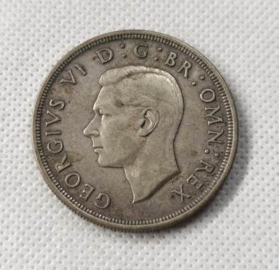 甄臻铺-世界币章拍卖（第49期）精品场拍品征集中，送拍享返佣金等优惠多多 - 1937乔治六世银币，原味包浆，细节见图