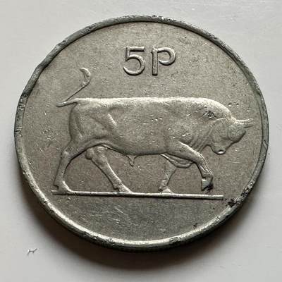 🌹外币初藏🌹🐯2026年第17场 快递将在12号停运 年前需发货的抓紧 ，年后正月十五恢复发货 - 爱尔兰1982年5便士