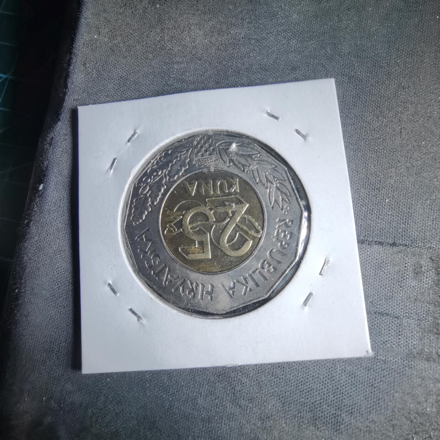 沼泽如烟--第987场 克罗地亚2000年25库纳纪念币