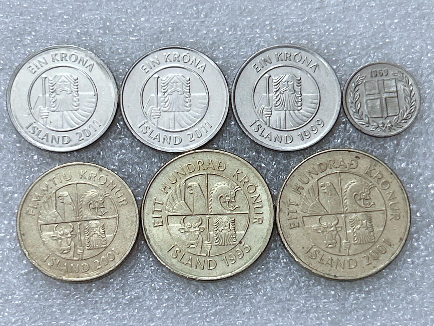 第一海外回流一元起拍收藏 散集专场  第301期 冰岛硬币 7枚