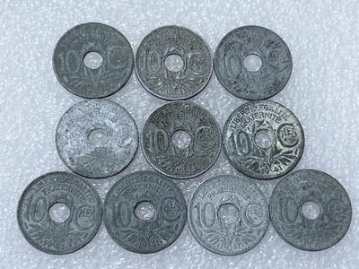 第一海外回流一元起拍收藏 散集专场  第301期 - 法国10分锌币 10枚