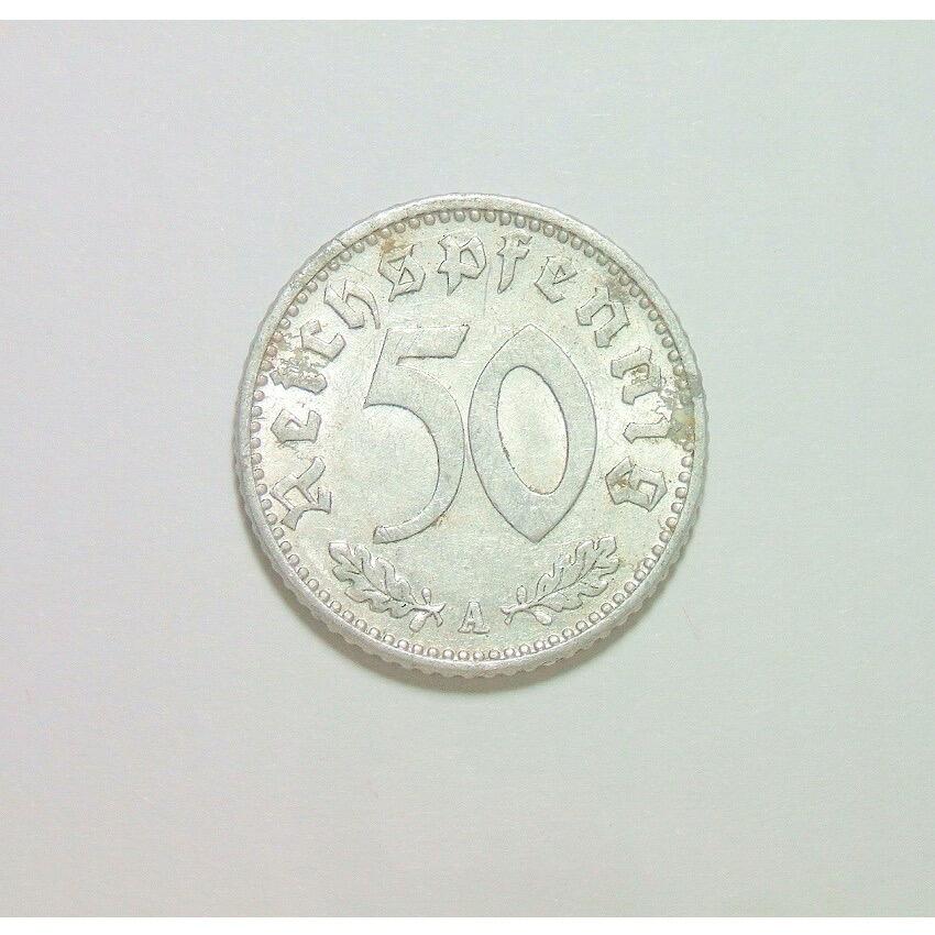 德国第三帝国1943年A版50芬尼 带原光