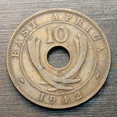【铜匠收藏】★第147★散币专场 不寄存，30包邮。不满30元，支付5元运费。《接受代拍 代送NGC评级》 96【无寄存】东非 1942年 10分