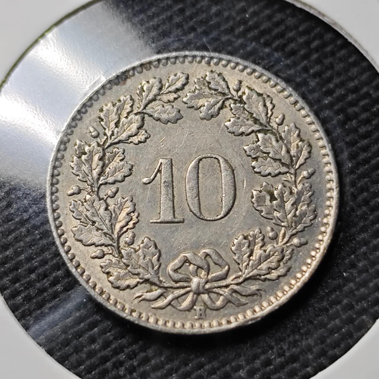 KK钱币收藏小铺  第393期  2月预留时间 周末发货  1961瑞士10分