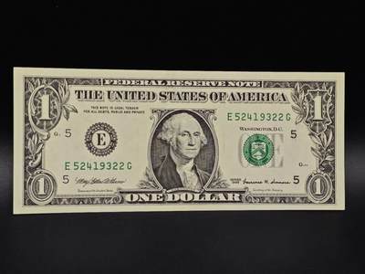 【淘币小摊】实时拍第八百六十五拍   纸币场    年前最后一周之前预留预留8号9号全部发出请更换最新收货地址不方便收货的请勿参拍或者顺丰到付 - 美国一美元纸币