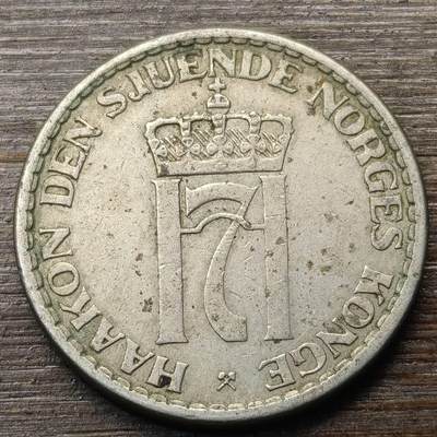 【铜匠收藏】★第147★散币专场 不寄存，30包邮。不满30元，支付5元运费。《接受代拍 代送NGC评级》 28【无寄存】1954年 挪威 1克朗