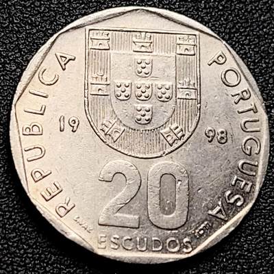 泉币菌-第181场- 精品福利场 -  葡萄牙20埃斯库多镍币 26.5mm 