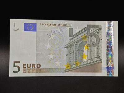 【淘币小摊】实时拍第八百六十五拍   纸币场    年前最后一周之前预留预留8号9号全部发出请更换最新收货地址不方便收货的请勿参拍或者顺丰到付 - 5欧元纸币【有折】