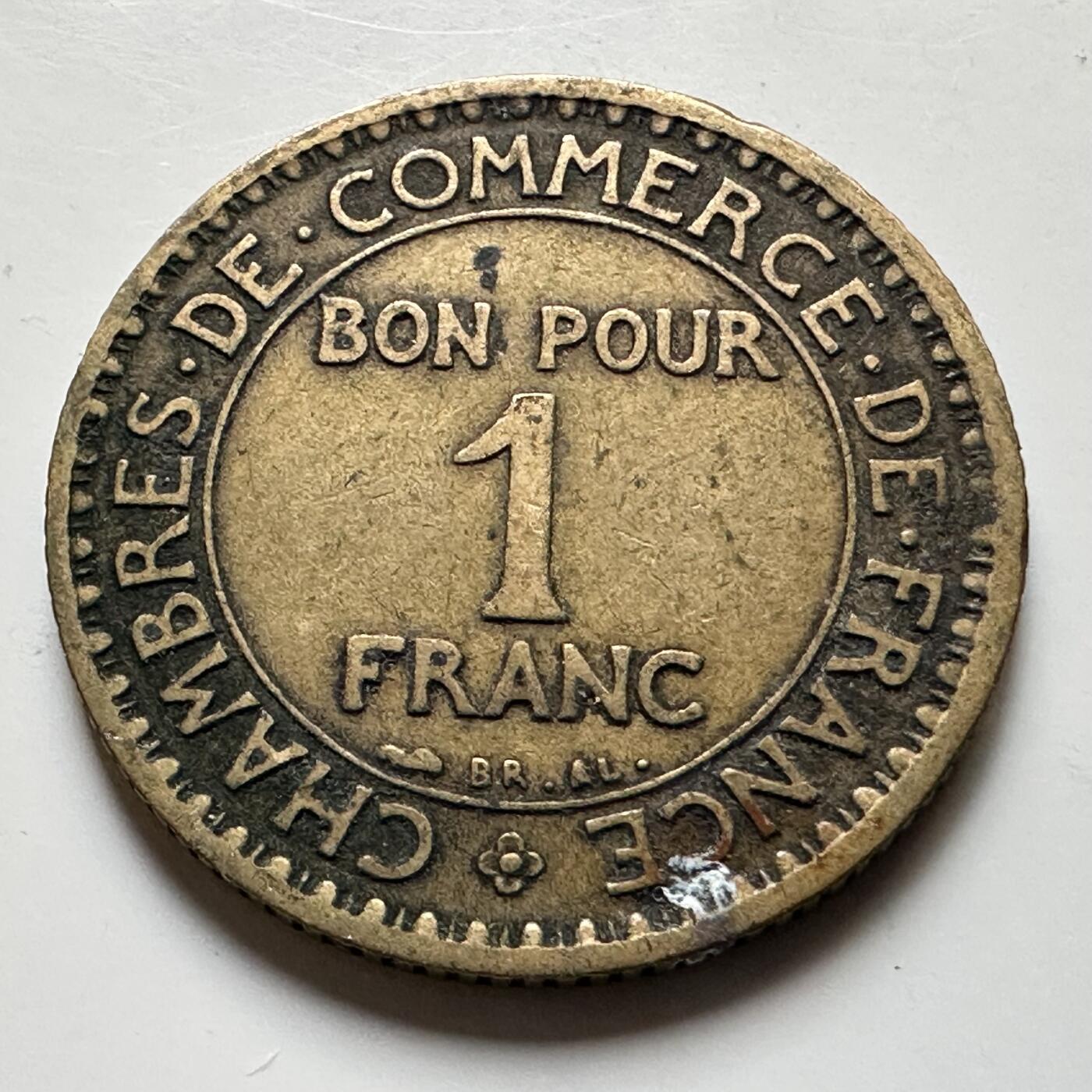 🌹外币初藏🌹🐯2026年第17场 快递将在12号停运 年前需发货的抓紧 ，年后正月十五恢复发货 法国1921年1法郎 b