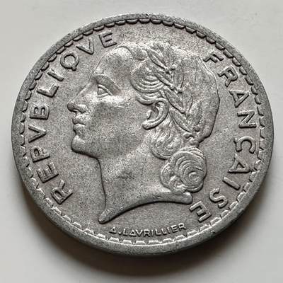 🌹外币初藏🌹🐯2026年第17场 快递将在12号停运 年前需发货的抓紧 ，年后正月十五恢复发货 - 法国1948年5法郎