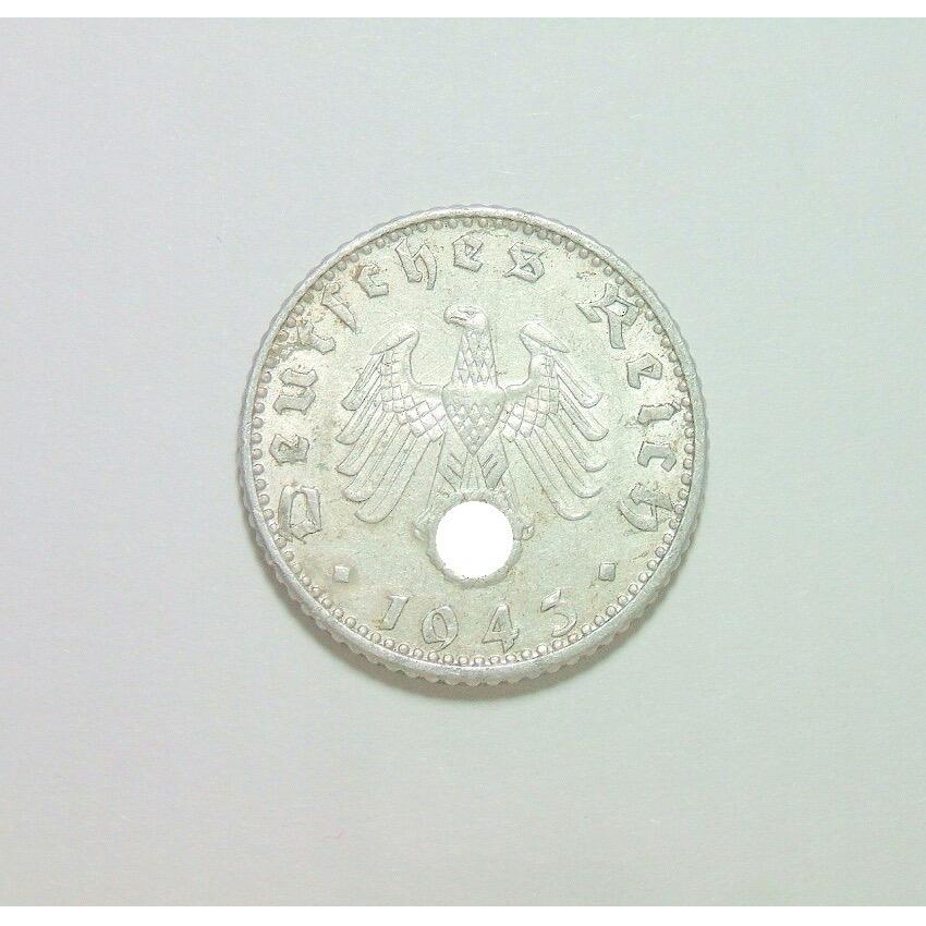 德国第三帝国1943年A版50芬尼 带原光