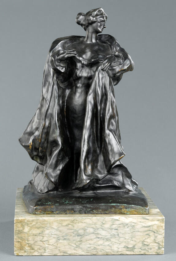 「木头集藏」“ 新岁撷珍”——章牌精品专场！ Louis Dejean～法国SAMF协会20号作品铜章“春天”，MS63 ，法兰西章牌之友协会（SAMF）1903年发行，直径：60mm，铜章发行量仅132枚，边铭：丰饶角BRONZE 火蝾螈 限量编号174。 路易·德让是法国著名雕塑家，创作了多座纪念碑和众多大型装饰雕塑，其小型雕塑作品被各大博物馆收藏。路易·德让尤其擅长人体，他为数不多的几件章牌作品都是人体章。最后几张图片是他的雕塑作品。