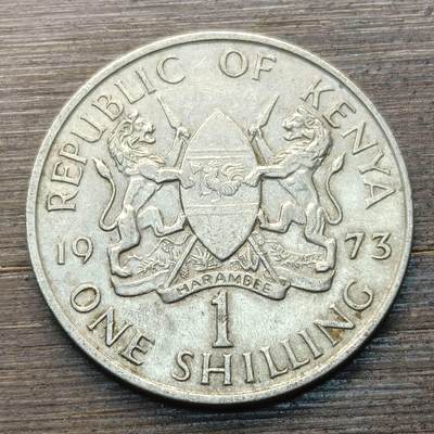 【铜匠收藏】★第147★散币专场 不寄存，30包邮。不满30元，支付5元运费。《接受代拍 代送NGC评级》 94【无寄存】肯尼亚 1973年 1先令 