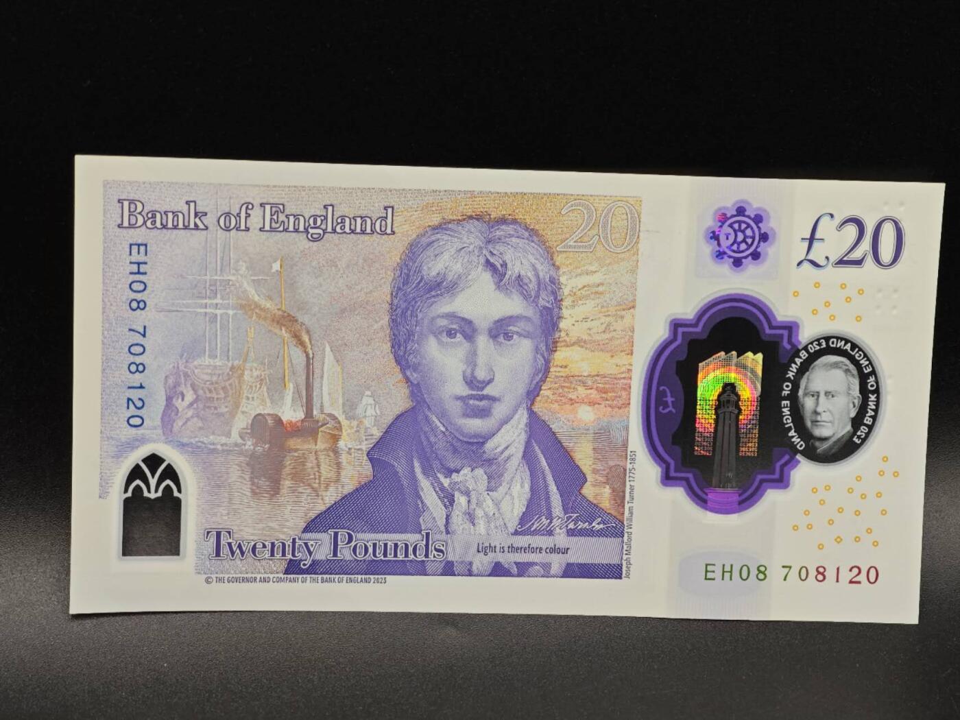 【淘币小摊】实时拍第八百六十五拍   纸币场    年前最后一周之前预留预留8号9号全部发出请更换最新收货地址不方便收货的请勿参拍或者顺丰到付 英国查尔斯三世20元今天镑塑料钞【全新】