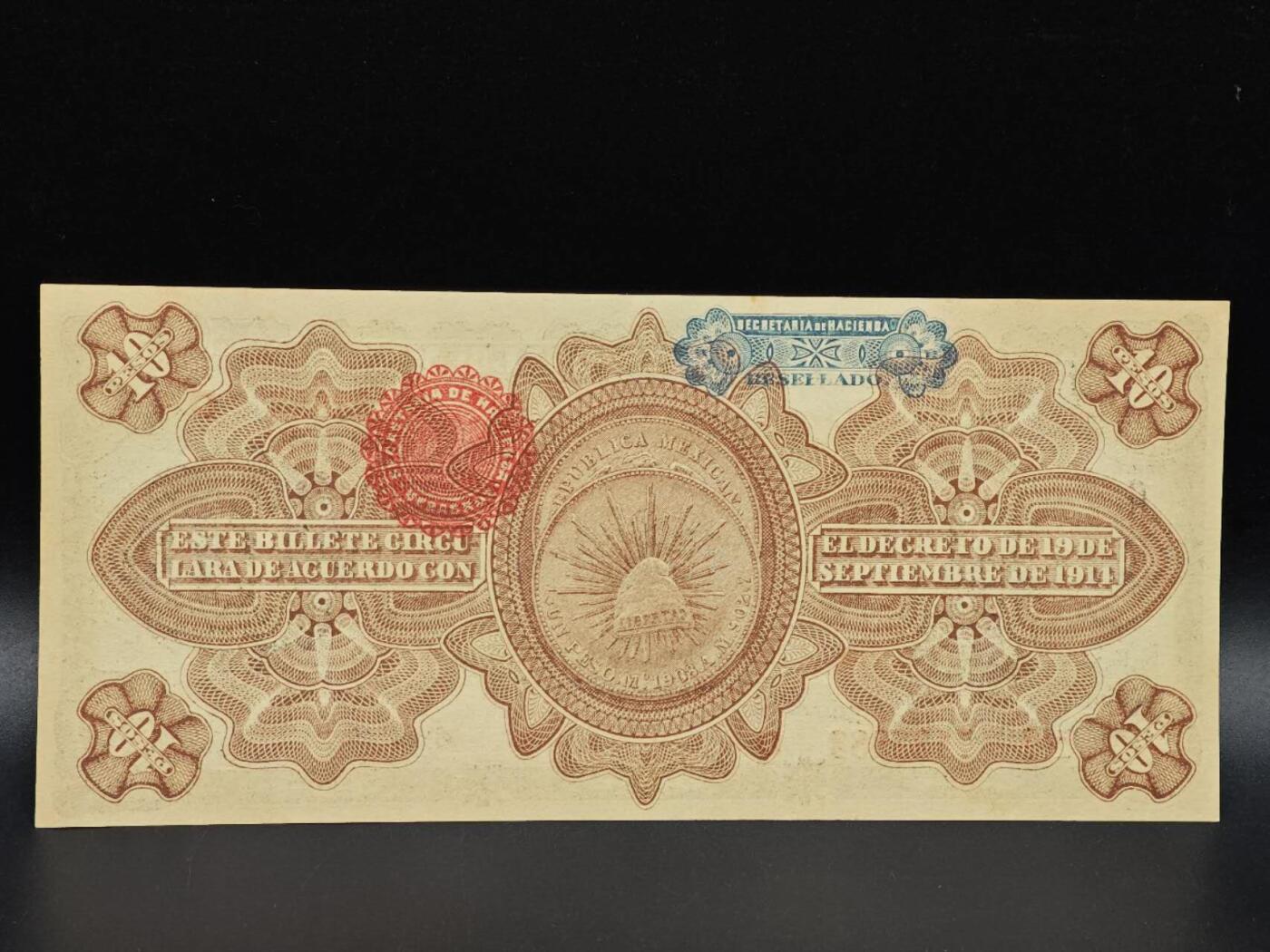 【淘币小摊】实时拍第八百六十五拍   纸币场    年前最后一周之前预留预留8号9号全部发出请更换最新收货地址不方便收货的请勿参拍或者顺丰到付 墨西哥1914年10比索纸币