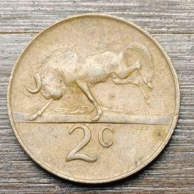 【铜匠收藏】★第147★散币专场 不寄存，30包邮。不满30元，支付5元运费。《接受代拍 代送NGC评级》 7【无寄存】南非 1968年 2分 铜币 角马
