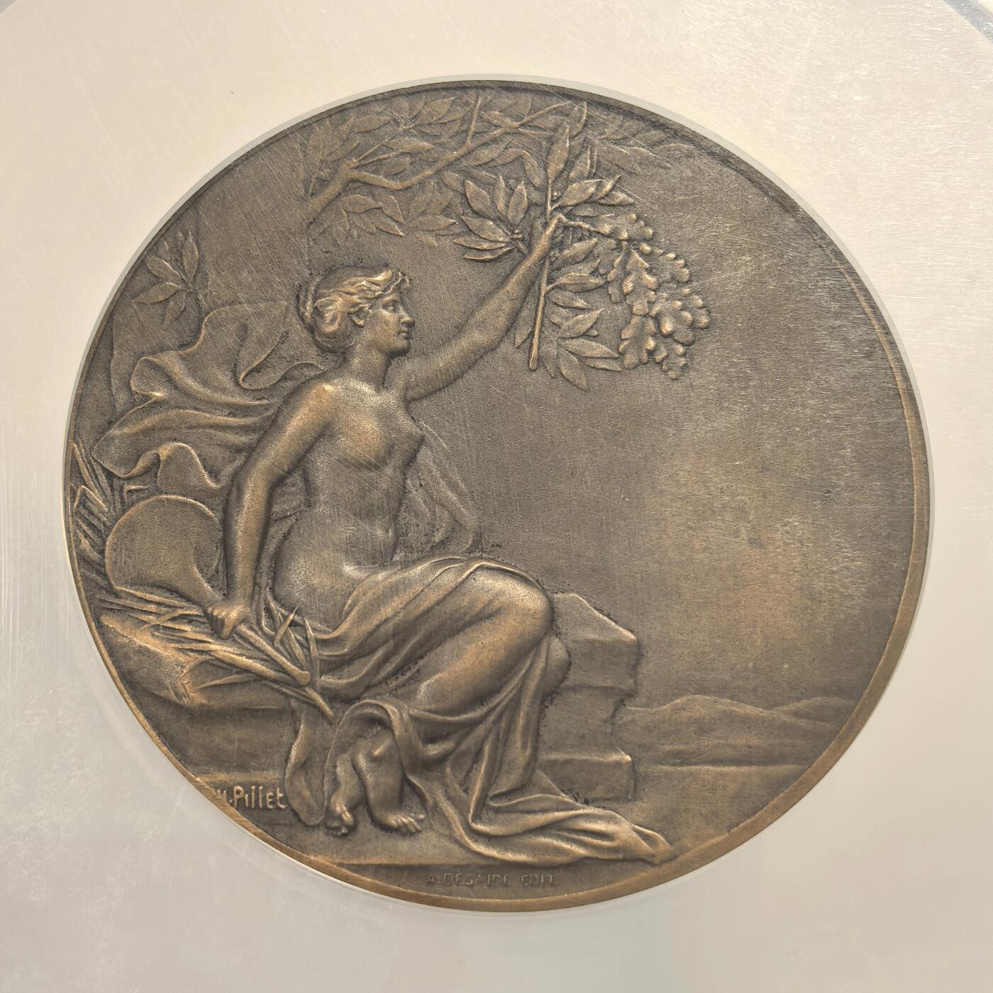 博洋堂“心向春光”2月精品大拍专场暨第160期（全场包邮） NGC MS63BN 法国1933年索邦大学女子教育协会铜章，59mm