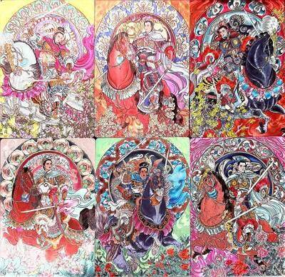 麦趣喜首场(2月7号周六晚上21点截拍，欢迎竞拍)  - 扈裳元辰 扈三娘 全套6张 全粗工艺