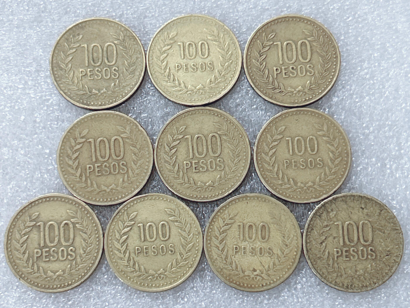 第一海外回流一元起拍收藏 散集专场  第301期 哥伦比亚100比索硬币 10枚