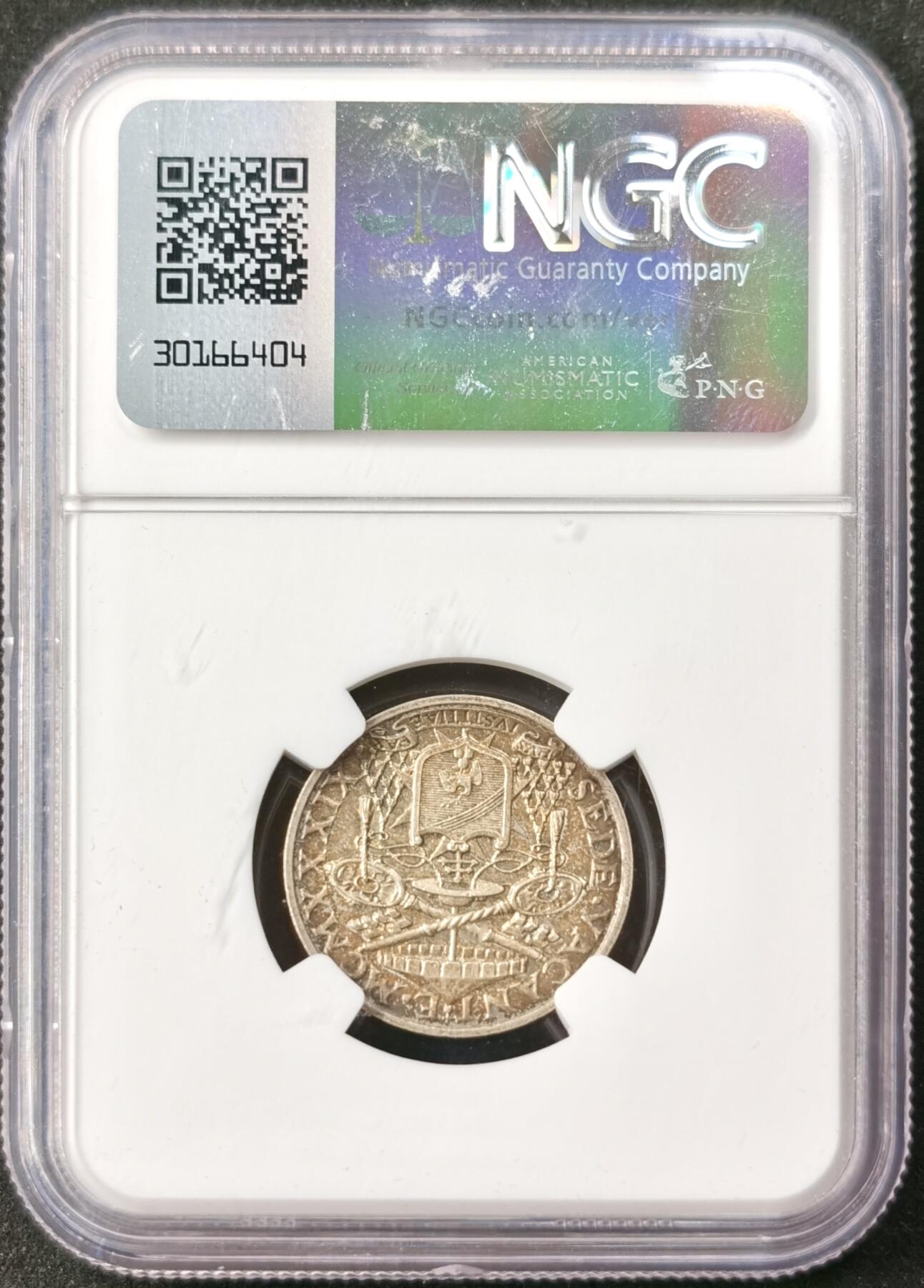 甄臻铺-世界币章拍卖（第49期）精品场拍品征集中，送拍享返佣金等优惠多多 NGC-AUD 1939年梵蒂冈教皇缺位 5里拉 经典欧洲彩