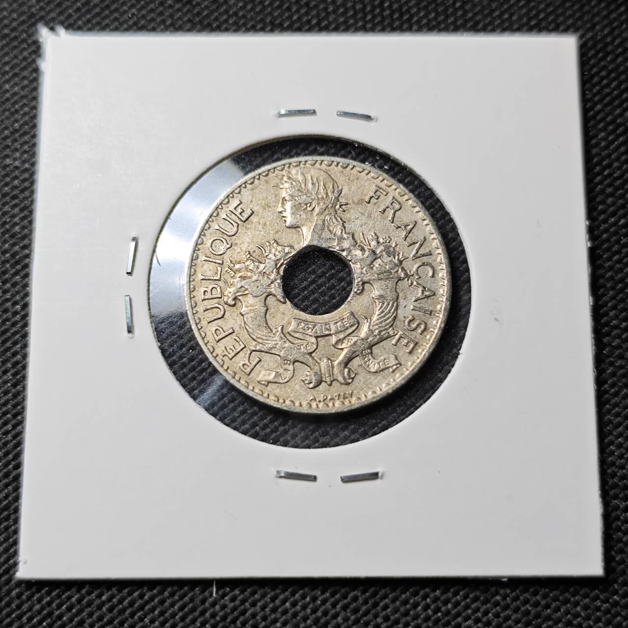 KK钱币收藏小铺  第393期  2月预留时间 周末发货  1939法属印支5分镍币