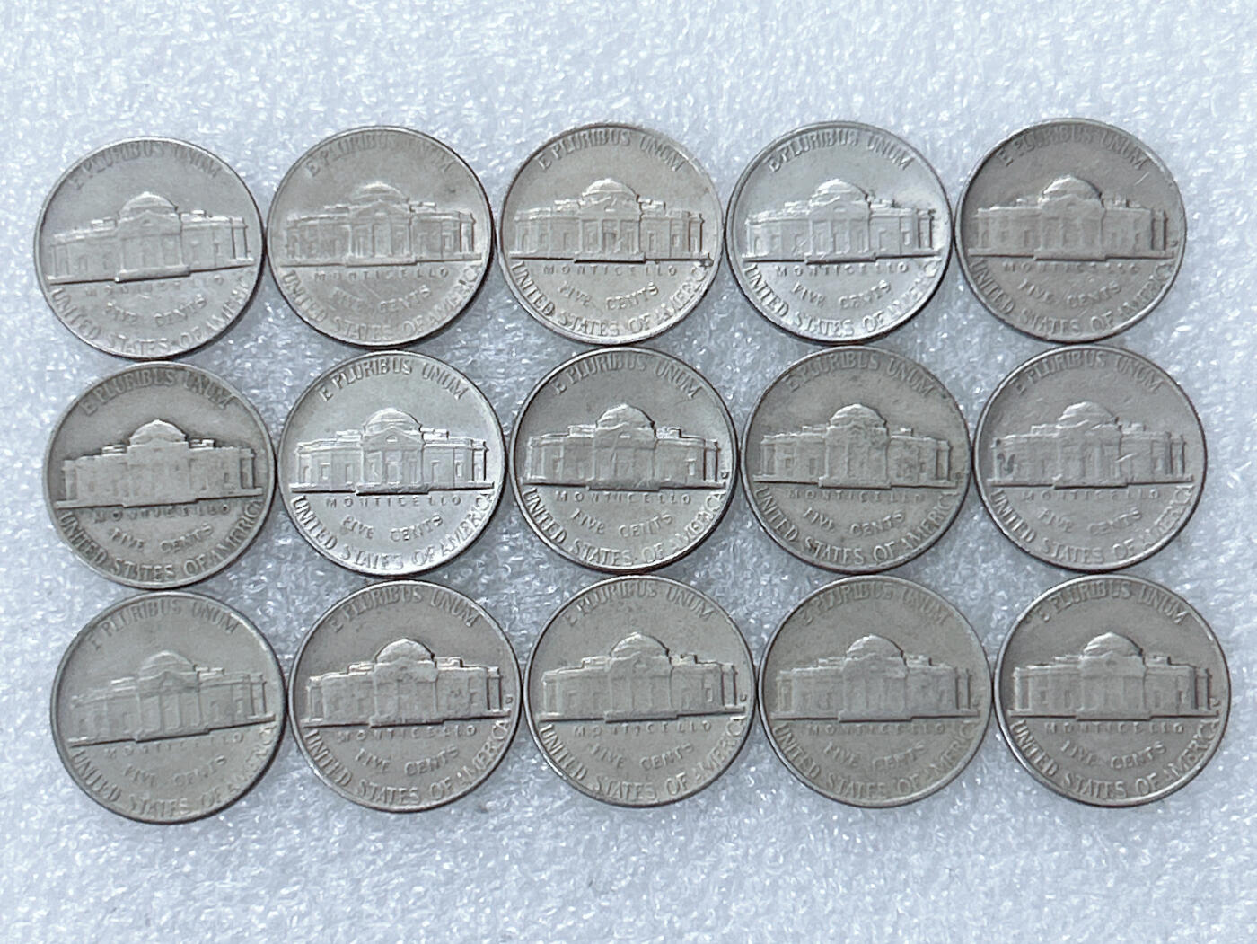 第一海外回流一元起拍收藏 散集专场  第301期 美国5美分硬币 15枚